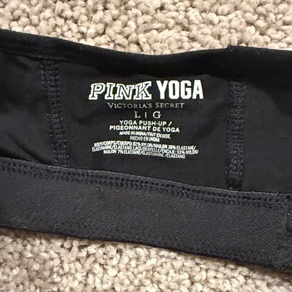 PINK Victoria's Secret Black Lace Racerback Sports Bra - Picture 3 of 3